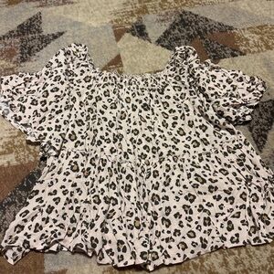 American Eagle Outfitters Leopard Print Blouse
